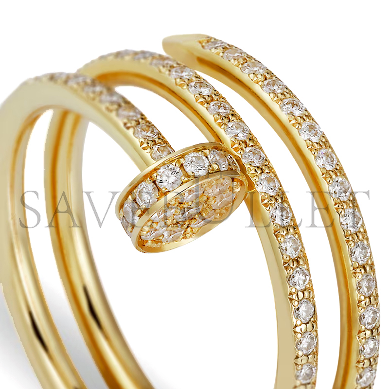 CARTIER JUSTE UN CLOU RING, DOUBLE, SEMI-PAVED B4211900